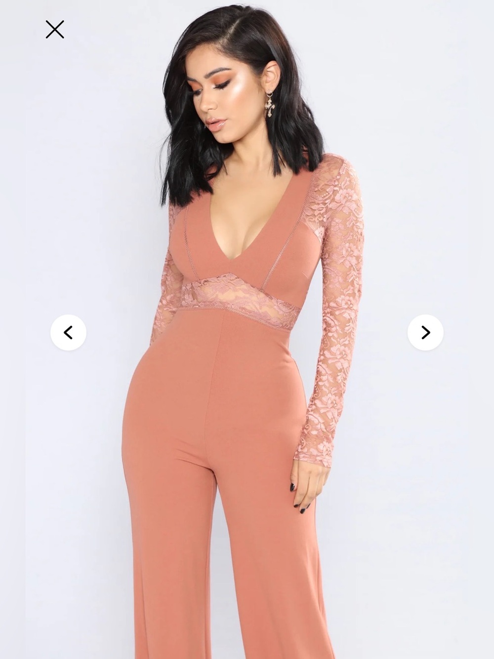 Fashion Nova Hanna Lace Cut Out Jumpsuit - Rose - Picture 3 of 5